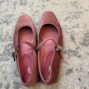 Zara Mauve Ballet Flats